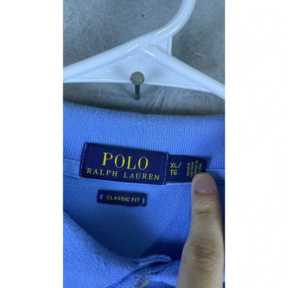 Polo Ralph Lauren Polo Shirt Mens XL Blue Excellent Classic Fit Short Sleeve